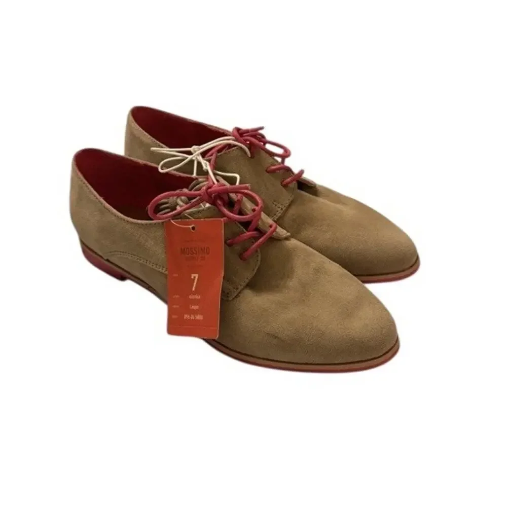 NEW Mossimo Supply Co Oxford Shoes Tan Lace Up Women’s size 7 FAST SHIP 3349-16
